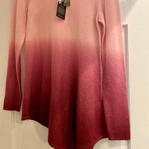 Pink Ombré Lord & Taylor Cashmere Sweater